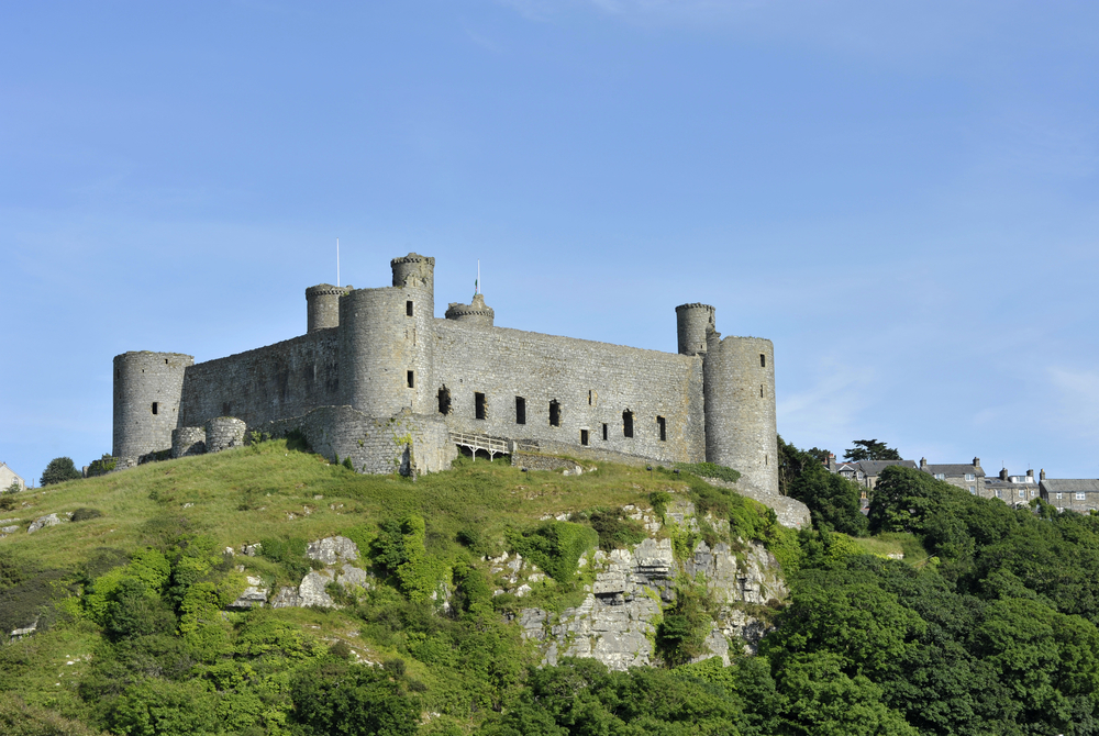 Harlech Castle from below